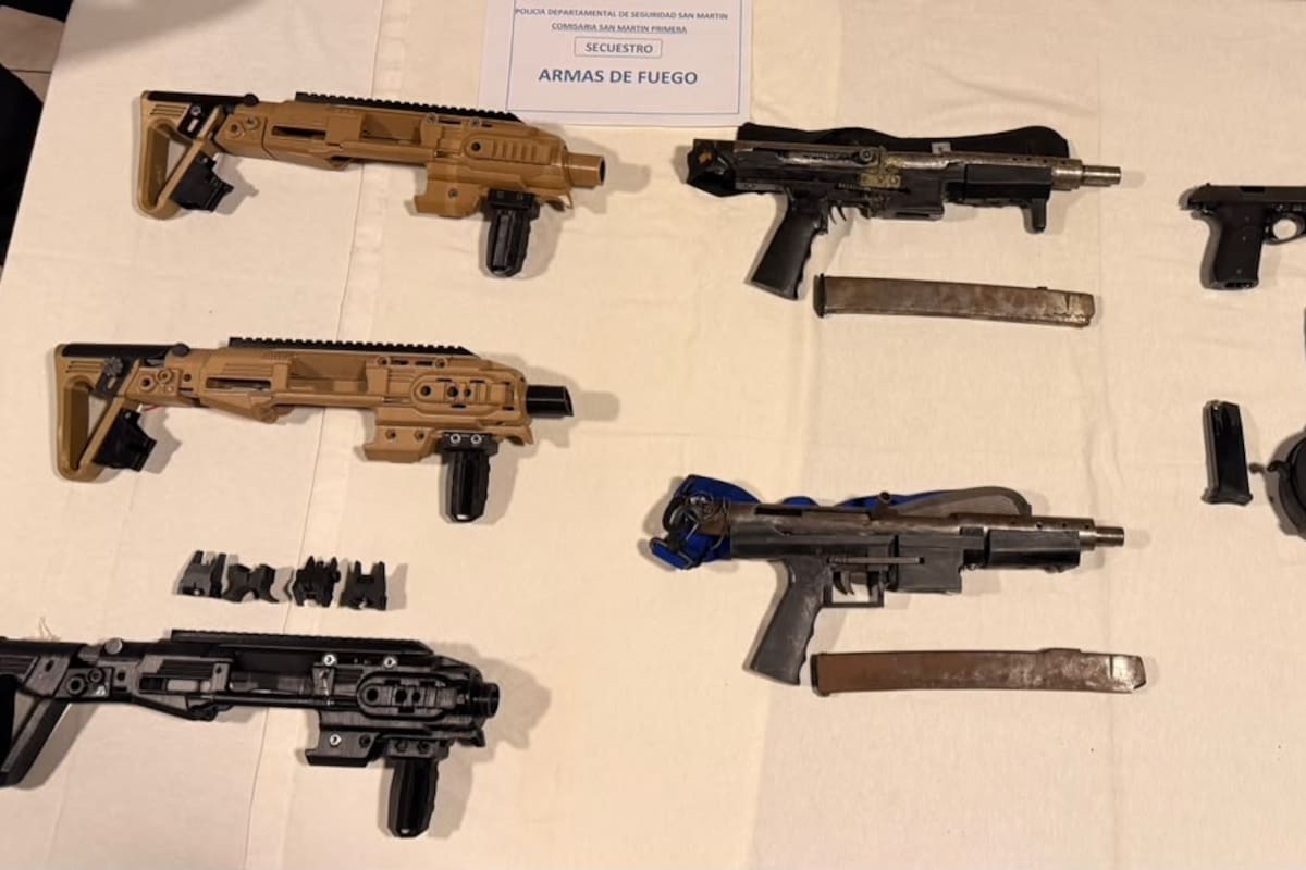 Dos ametralladoras tumberas, usadas en un tiroteo entre narcos de San Martín