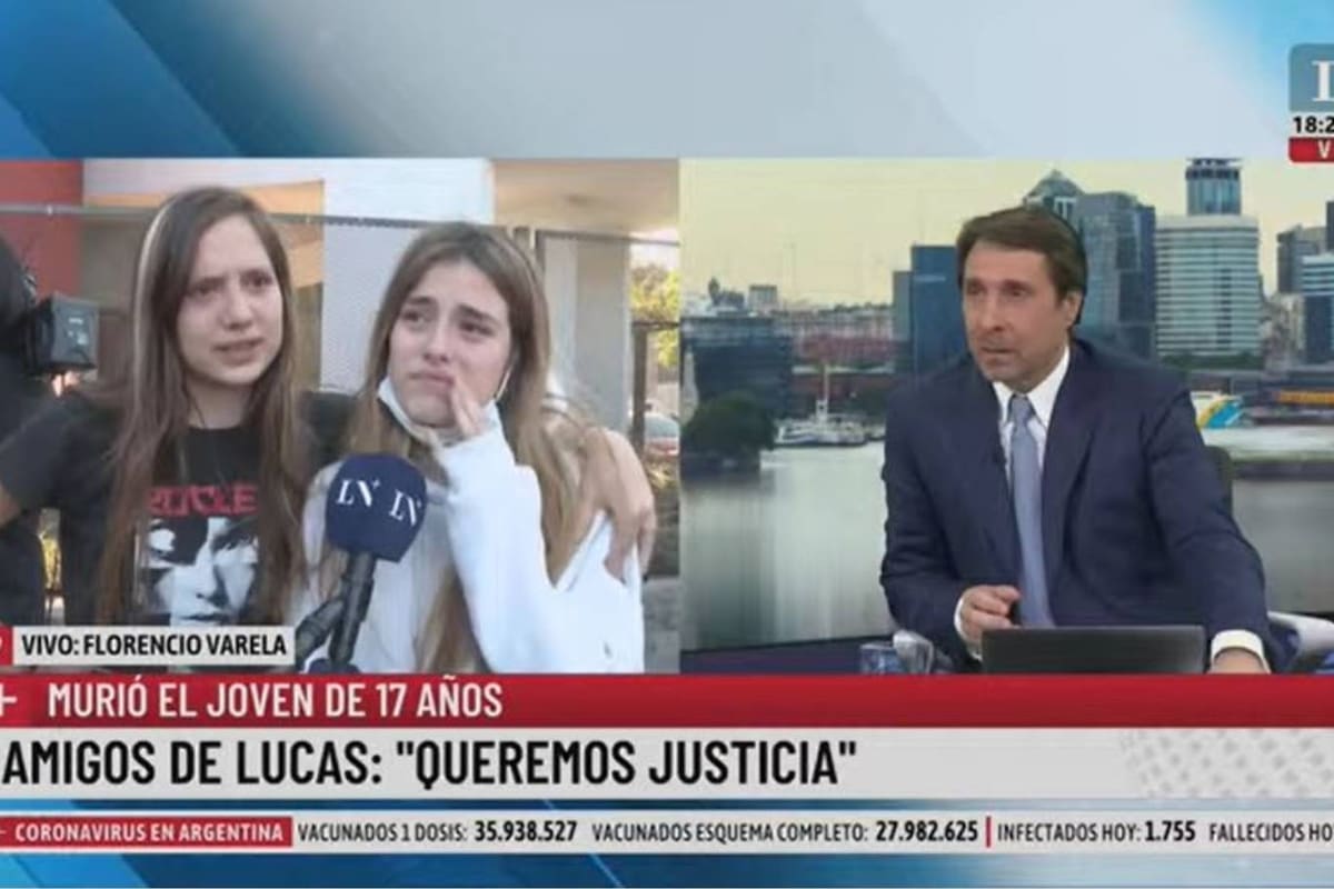 Dos amigas de Lucas González, el joven futbolista baleado por la policía en el barrio de Barracas, hablaron con Eduardo Feinmann y dejaron un desgarrador testimonio