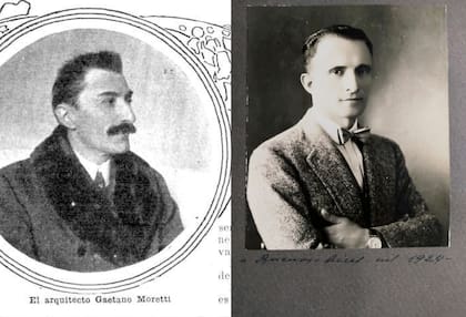 Dos arquitectos ilustres. Moretti, desde Italia, proyectó la bóveda. Mario Palanti ejecutó las tareas en Argentina.