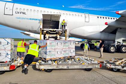 Dos aviones de Aerolíneas Argentinas partieron este mediodía desde Memphis, Tennessee, con las dosis de la vacuna hacia el aeropuerto de Ezeiza