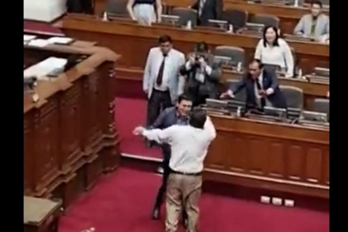 Dos congresistas se agarraron a piñas en Perú