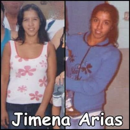 Dos de las imágenes de Jimena que su familia difundió en redes sociales