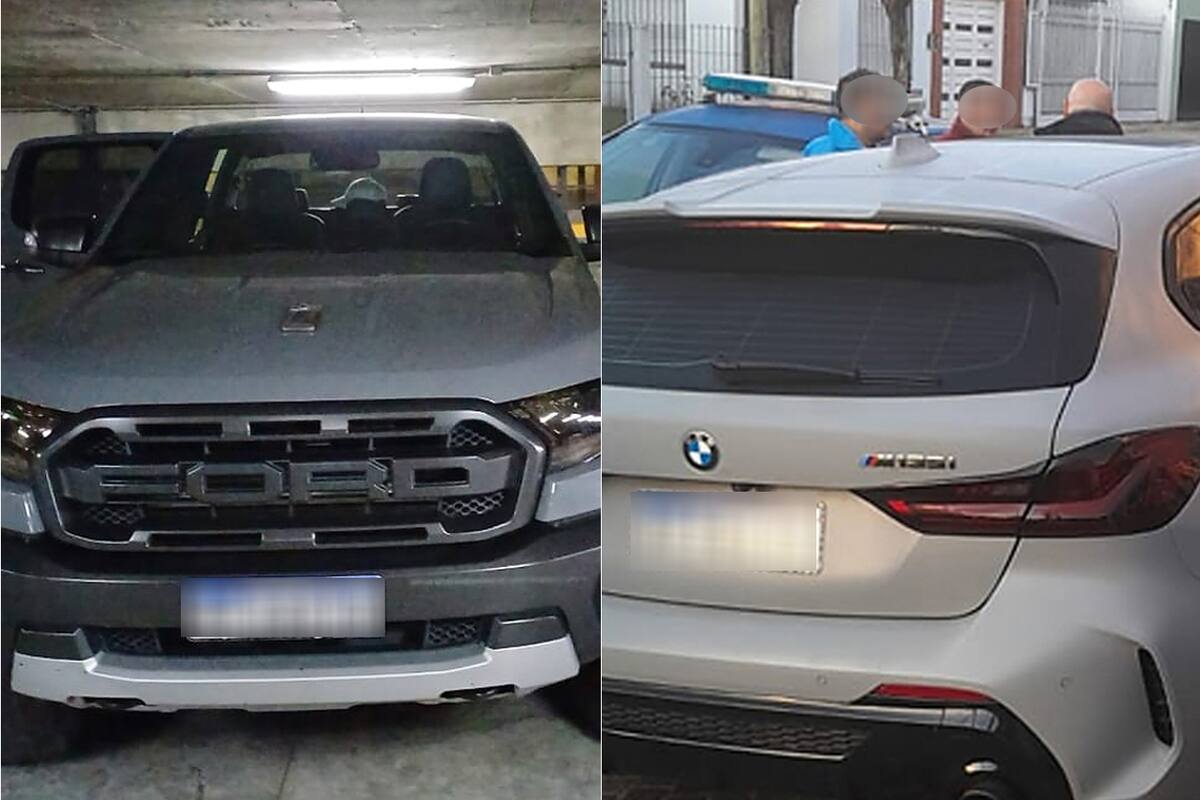 Dos de los vehículos propiedad de los delincuentes