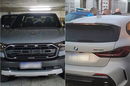 Dos de los vehículos propiedad de los delincuentes