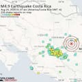 Dos fuertes terremotos afectaron a Costa Rica