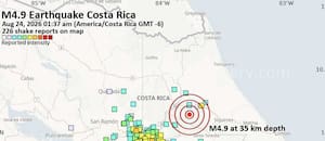 Dos fuertes terremotos afectaron a Costa Rica