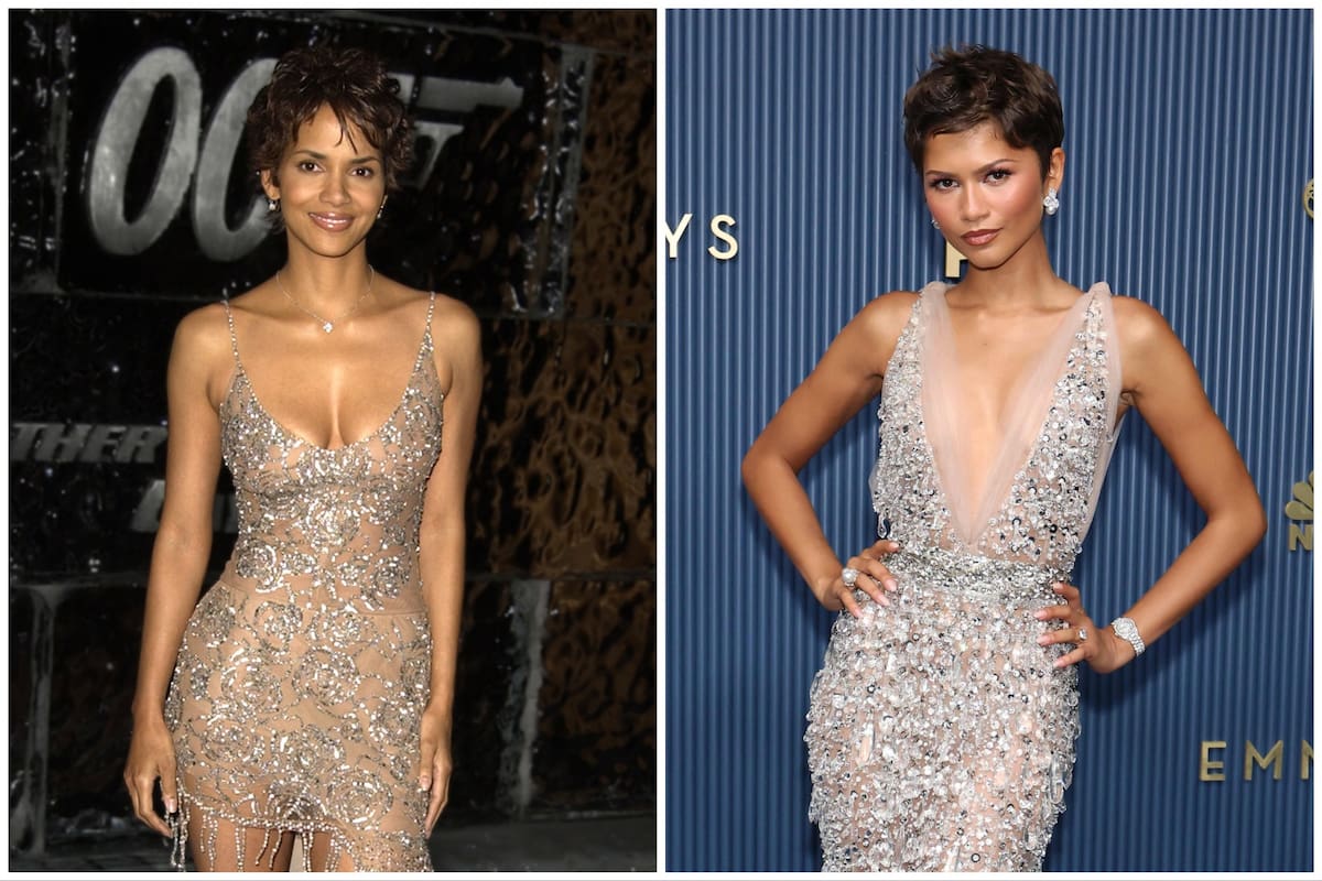 ¡Dos gotas de agua! Halle Berry y Zendaya con looks y cortes de cabello similares...con 24 años de diferencia