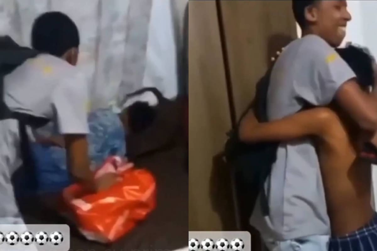 Dos hermanos se emocionaron en las redes (Captura video)
