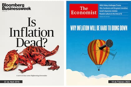 Dos momentos opuestos en apenas cuatro años: "¿Está muerta la inflación?", se preguntaba Businessweek en abril de 2019; "¿Por qué la inflación es tan difícil de bajar?", planteó The Economist en febrero de este año.