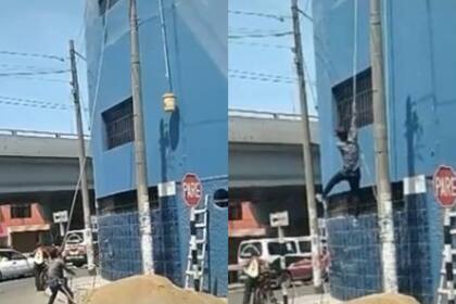 Dos obreros se hicieron virales en TikTok por la forma peculiar de trabajar