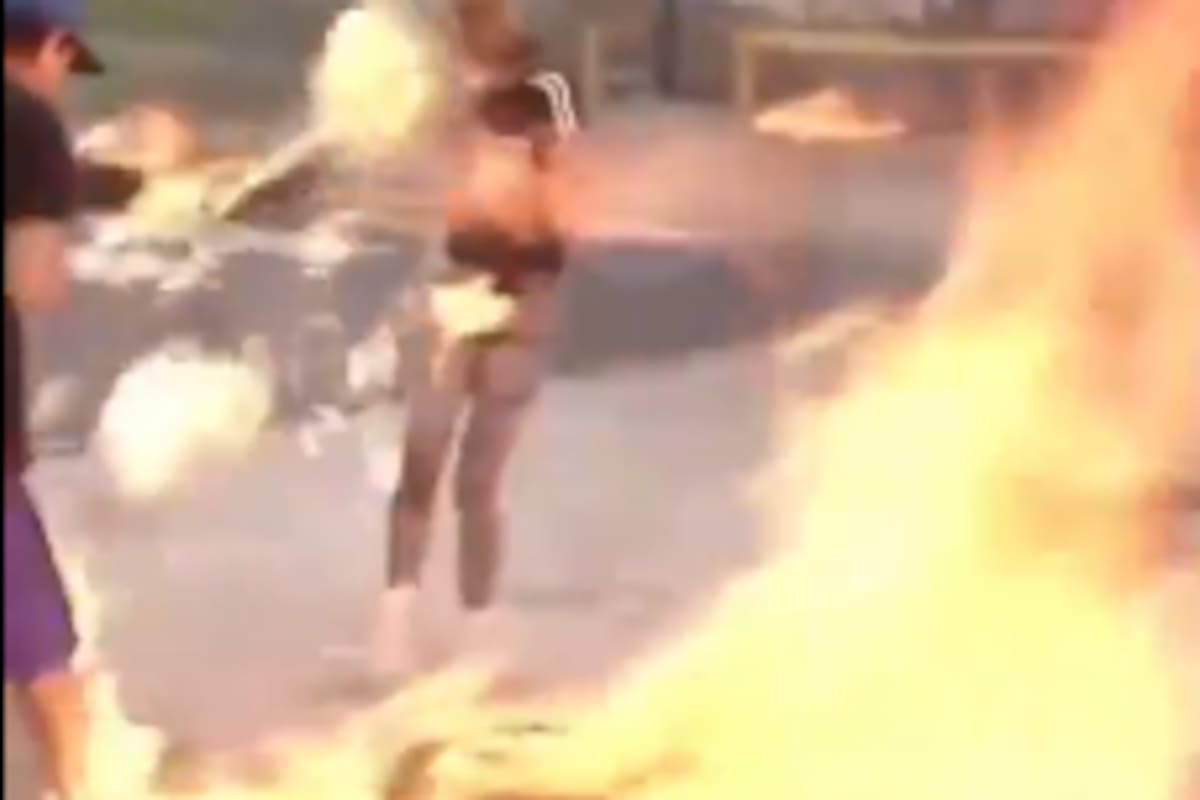 Dos personas se quemaron accidentalmente mientras participaban de la protesta