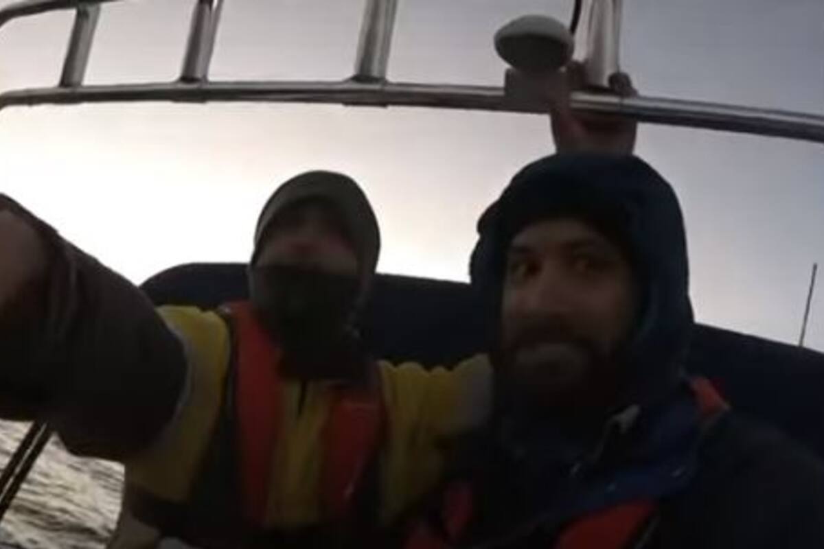 Dos pescadores filmaron el ataque de un tiburón cuando se dirigían a pescar cerca de las costas de Australia