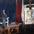El secretario de Cultura aceptó la donación de un retrato de Juan José Sebreli pintado por Guillermo Roux