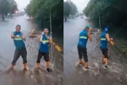 Dos recolectores se volvieron virales tras protagonizar un hilarante baile al ritmo del polémico tema de Residente contra J Balvin