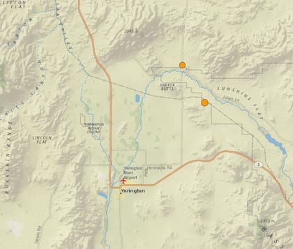 Dos terremotos se registraron en Nevada, cerca de Yerington