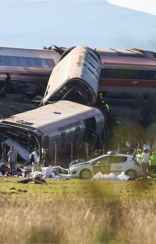 Dos trenes de alta velocidad colisionaron en España
