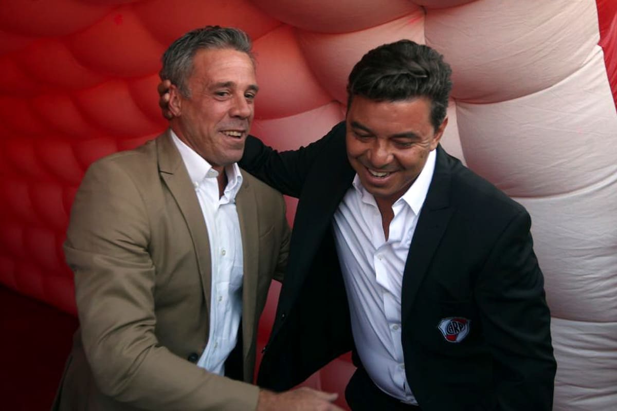 Dos viejos amigos: Lucas Pusineri y Marcelo Gallardo