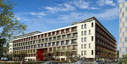 Dos vistas de una obra que generará cambios en el barrio