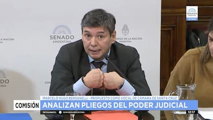 Dr Marcelo Hugo Bersanelli, durante su presentación en el Senado, 2022. Foto Archivo
