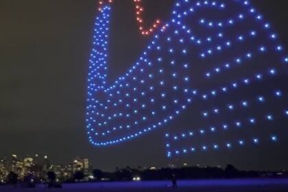 Draft de la NBA 2022: 500 drones iluminaron el cielo de Nueva York y dejaron un mensaje