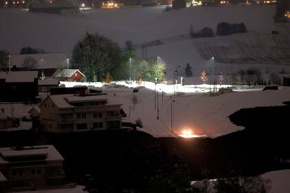 El alud se produjo en una zona residencial de la municipalidad de Gjerdrum, a unos 30 kilómetros al norte de la capital Oslo