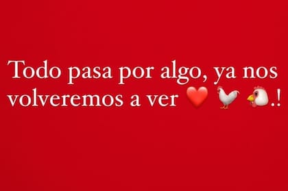 El mensaje que Driussi publicó en sus redes hace un par de días. Crédito: Instagram