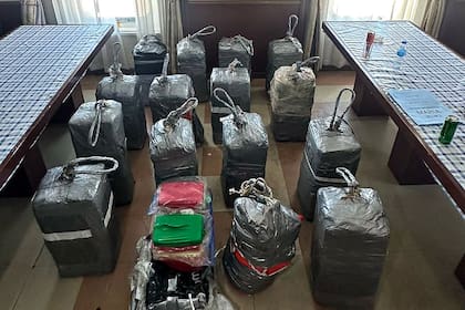 Droga incautada en un buque carguero en el Puerto de San Lorenzo, en las cercanías de Rosario