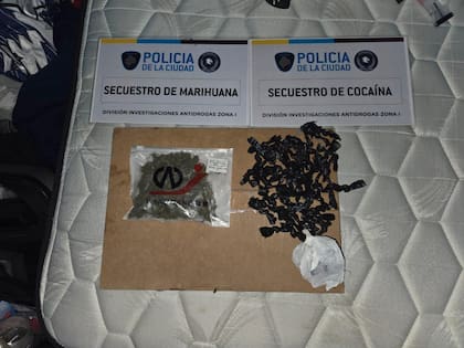 Droga secuestrada en el Barrio Rodrigo Bueno