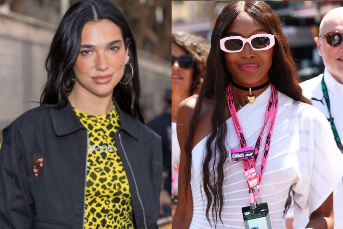Dua Lipa y Naomi Campbell, las grandes figuras de la tarde francesa (Foto: @F1)