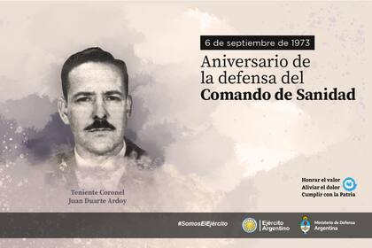 Duarte Ardoy, en el homenaje que había publicado el Ejército