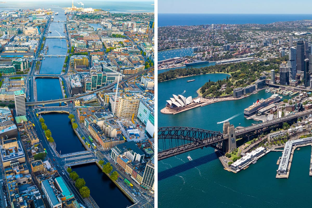 Dublín (Irlanda) y Sydney (Australia), dos ciudades que reflejan el crecimiento económico de ambos países