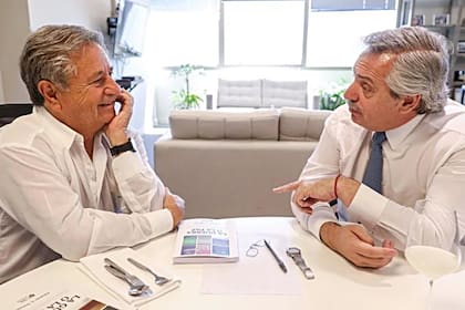 Duhalde con el presidente Alberto Fernández