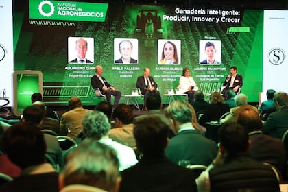 Duhau, Paladini e Iglesias junto al moderador Agustín Dranovsky, CEO de Compañía de Tierras Sud Argentino
