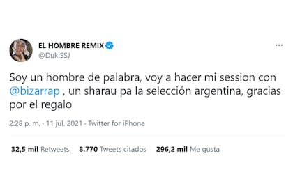 Duki anunció que habrá canción conjunta
