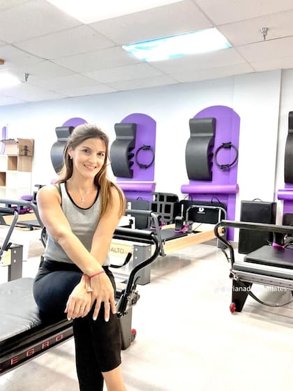 Dupar en su estudio de pilates en Miami