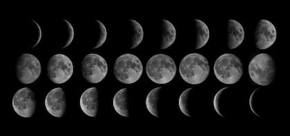 Durante 28 días, la Luna pasa por diferentes fases