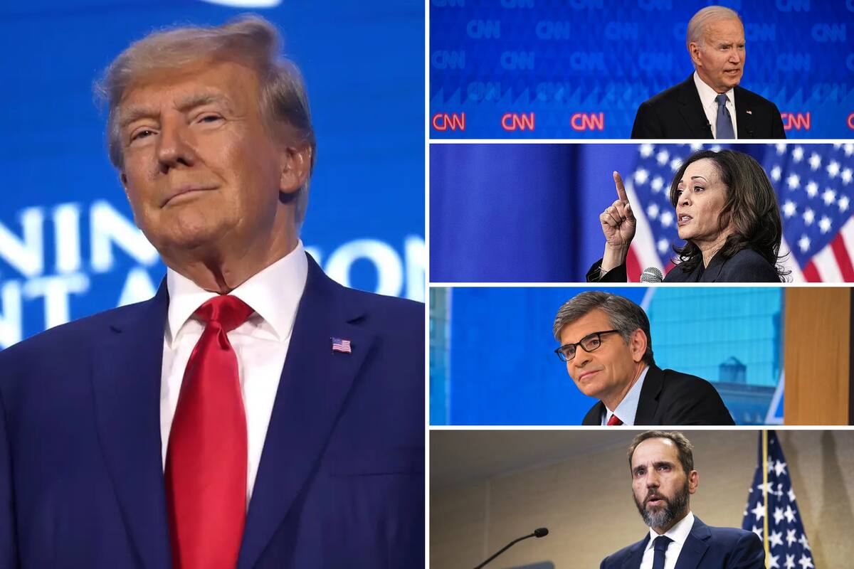 Durante el 4 de julio, Trump le dedicó mensajes al presidente, Jode Biden, la vice, Kamala Harris, un fiscal y un periodista