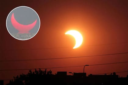 Durante el eclipse solar del sábado 29 de marzo se podrá ver un efecto visual conocido como "cuernos de diablo"