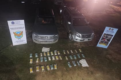 Durante el operativo, la Policía secuestró 32 kilos de cocaína
