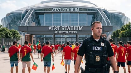 Durante el partido de Portugal vs. España en el Estadio de Dallas, los agentes del ICE participarán del despliegue de seguridad