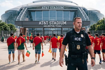 Durante el partido de Portugal vs. España en el Estadio de Dallas, los agentes del ICE participarán del despliegue de seguridad