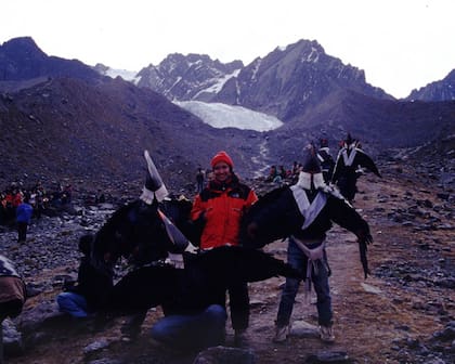 Durante la documentación del Festival Qoyllur Ritti en los Andes de Peru.
