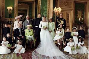 Durante la foto oficial de la boda de Harry y Meghan Markle el 21 de mayo de 2018