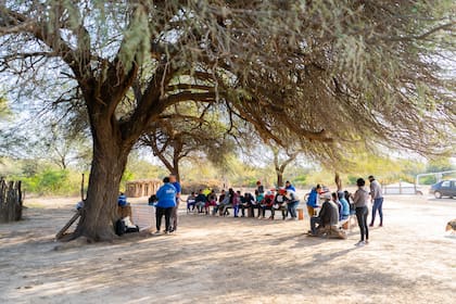 Durante la jornada de diagnóstico participativo junto a familias de un paraje rural de Santiago del Estero