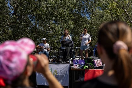 Durante la jornada hubo un despliegue de bandas musicales.
