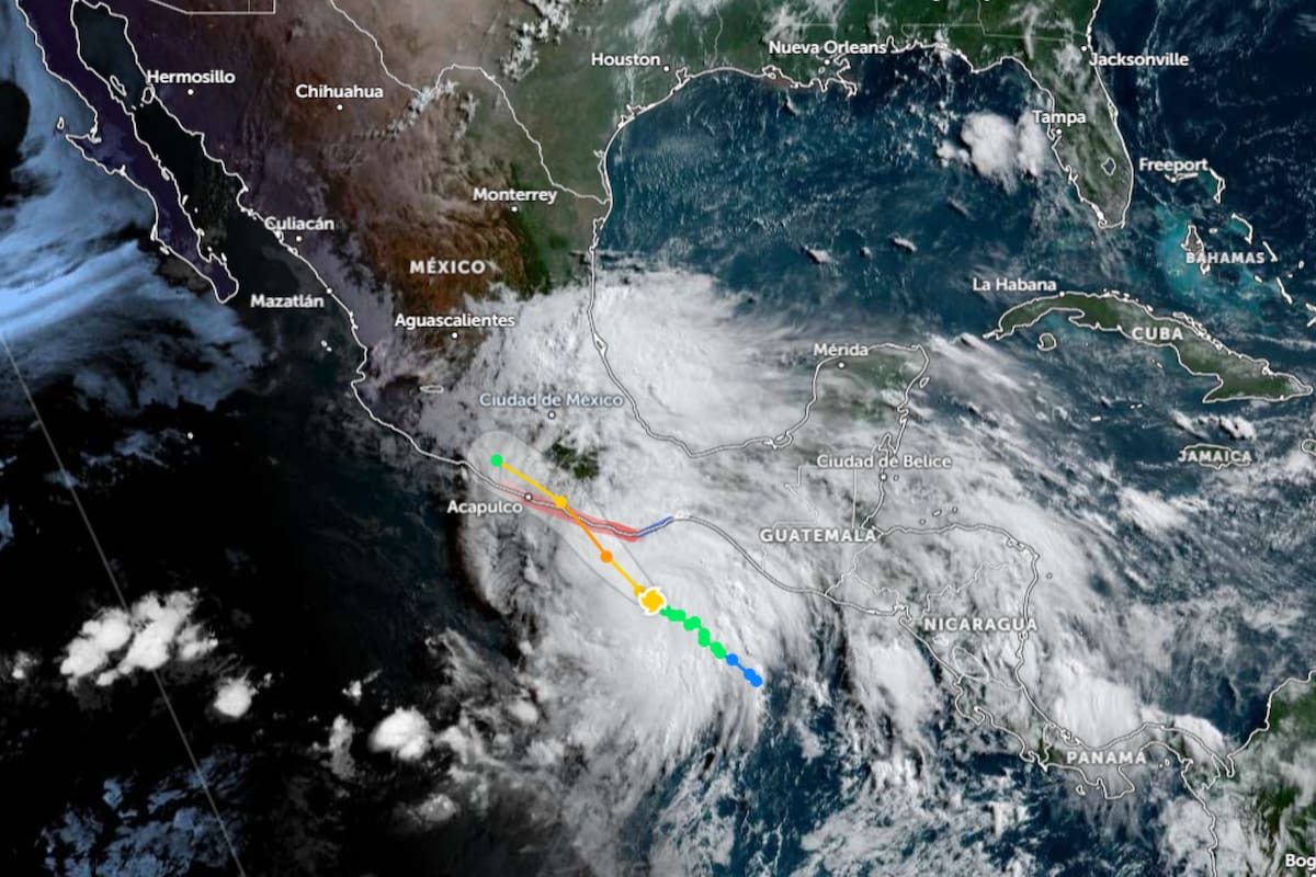 Durante la madrugada del miércoles, Erick paso a ser un huracán que se dirige hacia México