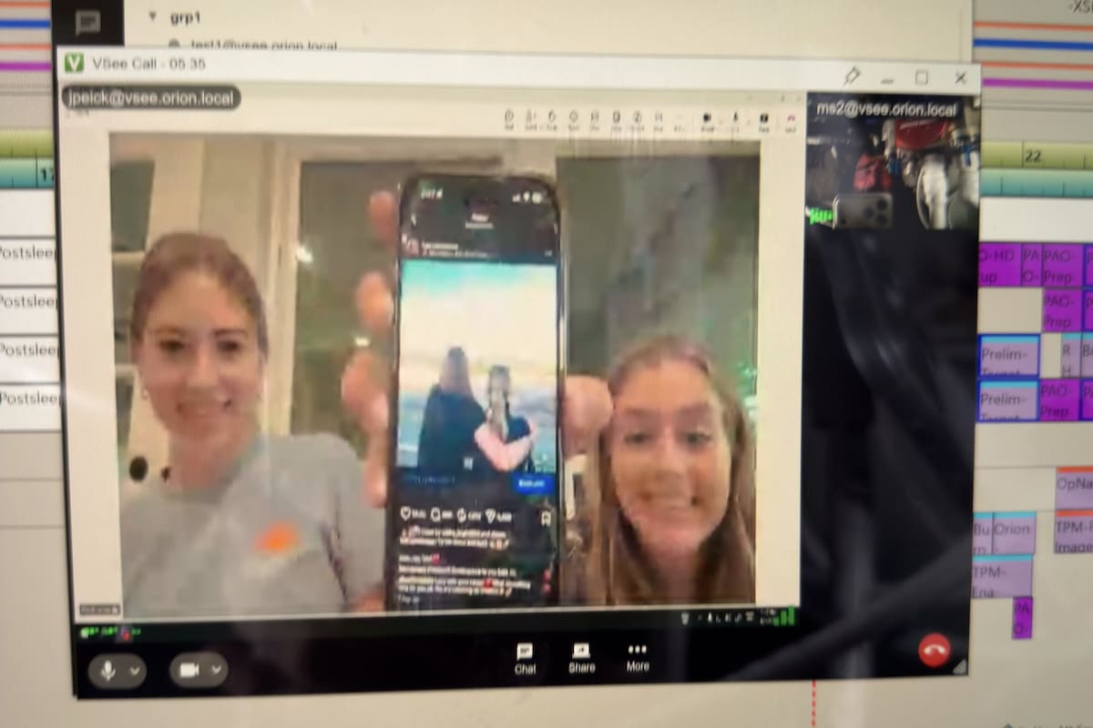 Durante la misión Artemis II el astronauta Reid Wiseman hizo una videollamada con sus hijas a más de 350.000 km de distancia