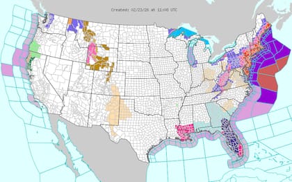 Durante la noche del lunes y madrugada del martes, los termómetros caerán por debajo de los 32°F (0°C) en el norte de Orlando y el Panhandle de Florida