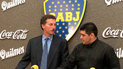 Durante la presidencia de Macri, Maradona volvió a jugar en Boca