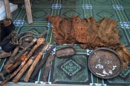Durante la vida en la selva, habían creado varios objetos y herramientas para sobrevivir
